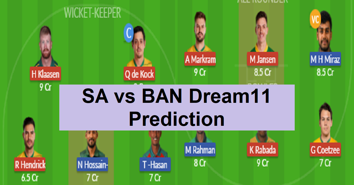 SA vs BAN Dream11 Prediction