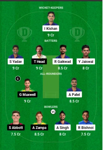 IND vs AUS Dream11 Small League